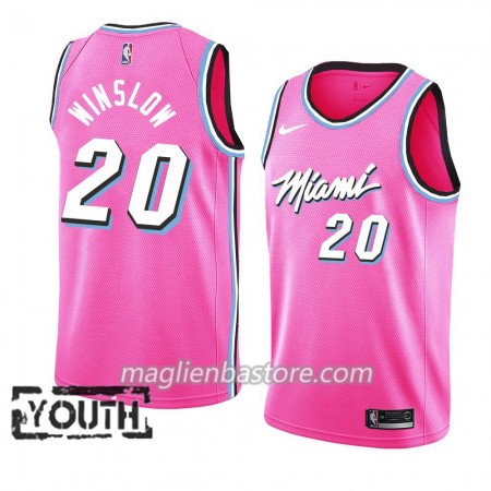 Maglia NBA Miami Heat Justise Winslow 20 2018-19 Nike Rosa Swingman - Bambino